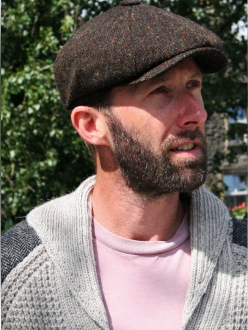 Donegal Tweed Newsboy Flat Cap Woven in Ireland By Shandon Headwear Coutryside